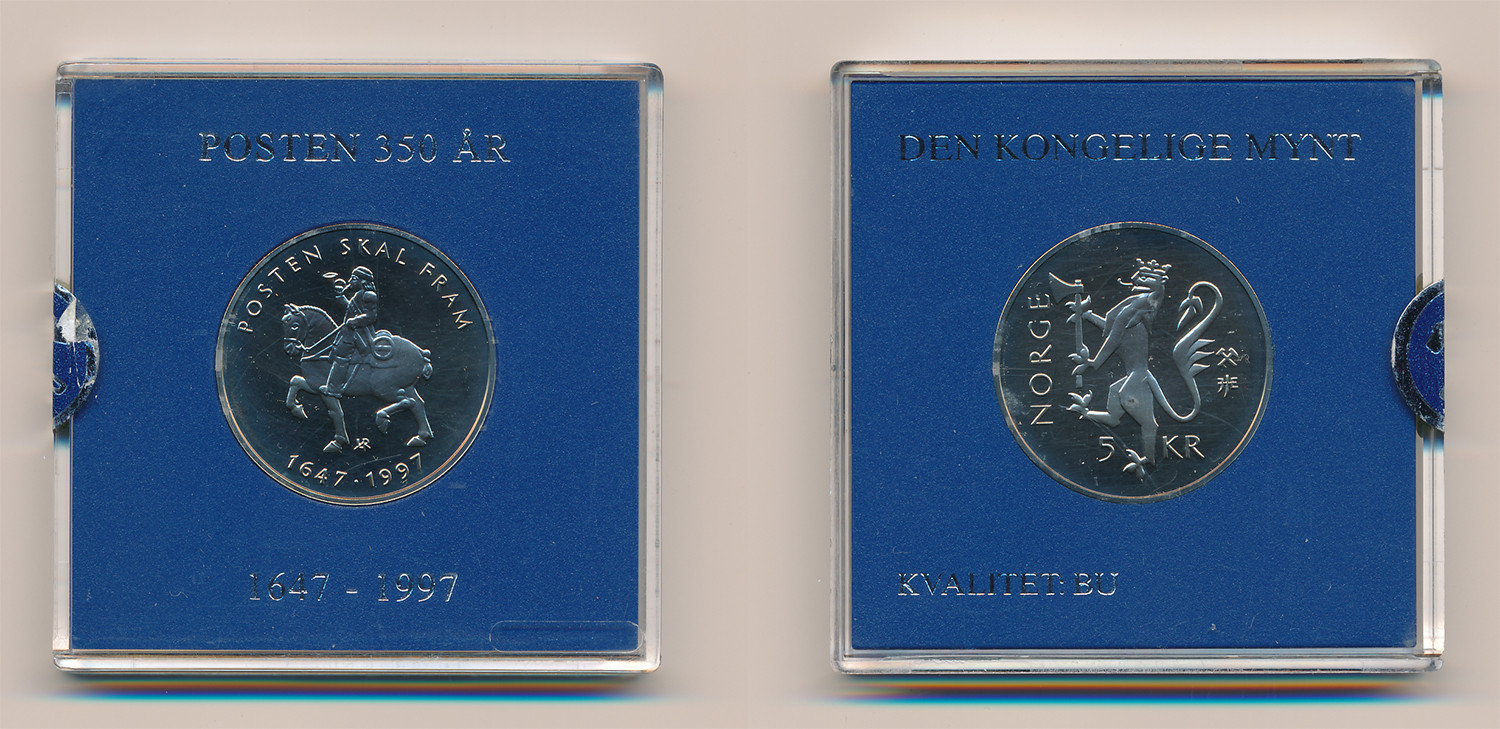 Valør: 5 kr - Årstall 1997 - Kvalitet: BU