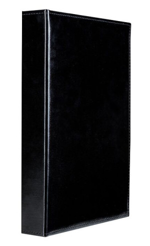 Leuchtturm seddelalbum med innbindingen av kunstlær i svart utførelse